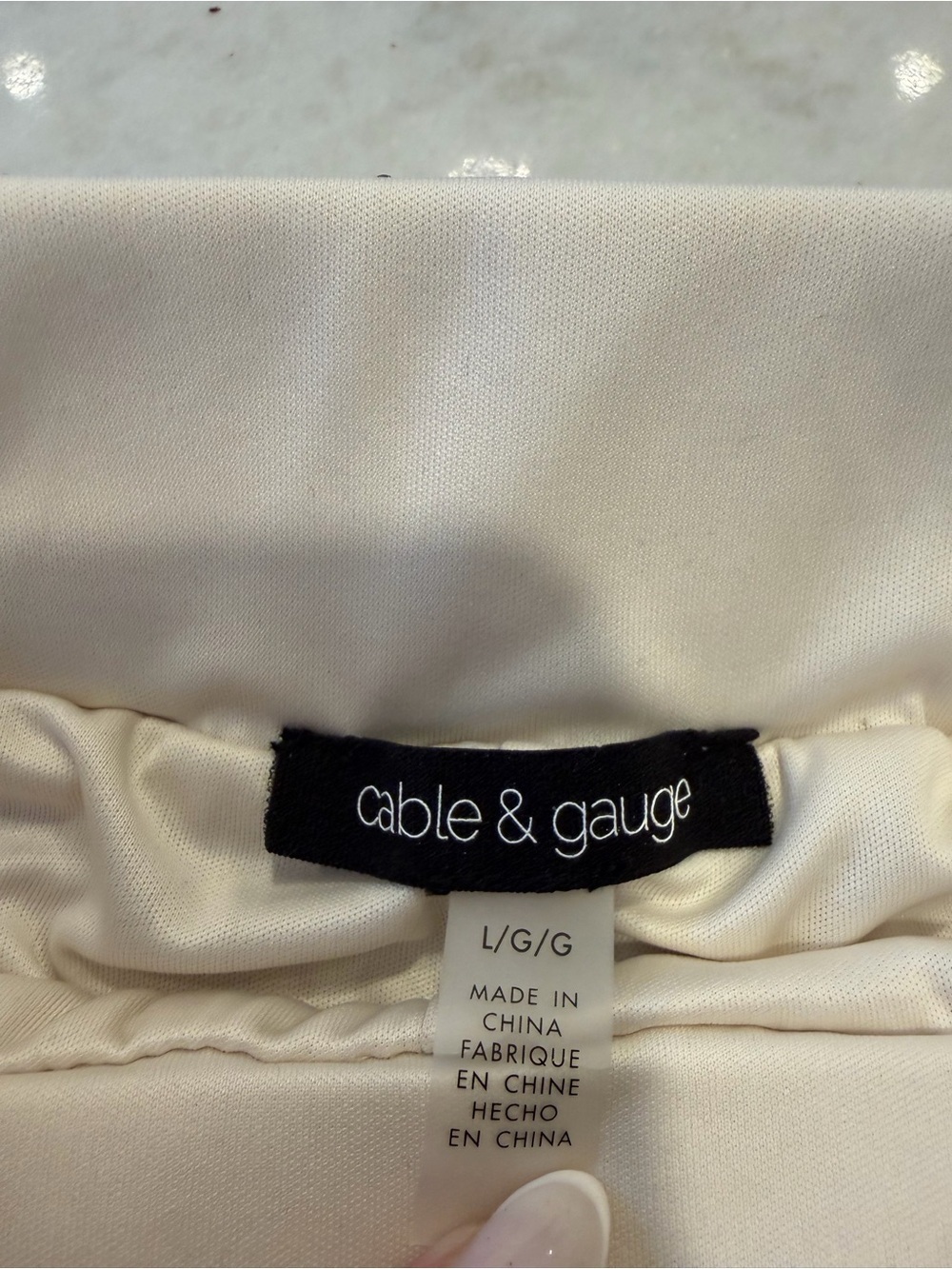 Cable & Gauge Champagne Sequin Wide-Leg Pants! Elastic! Stunning! L - Picture 4 of 7